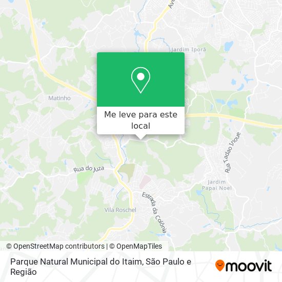 Parque Natural Municipal do Itaim mapa