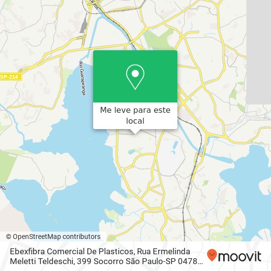 Ebexfibra Comercial De Plasticos, Rua Ermelinda Meletti Teldeschi, 399 Socorro São Paulo-SP 04785-100 mapa