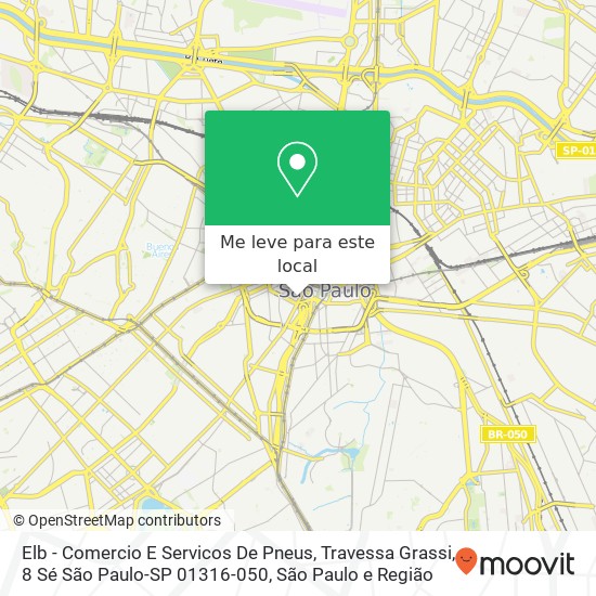 Elb - Comercio E Servicos De Pneus, Travessa Grassi, 8 Sé São Paulo-SP 01316-050 mapa