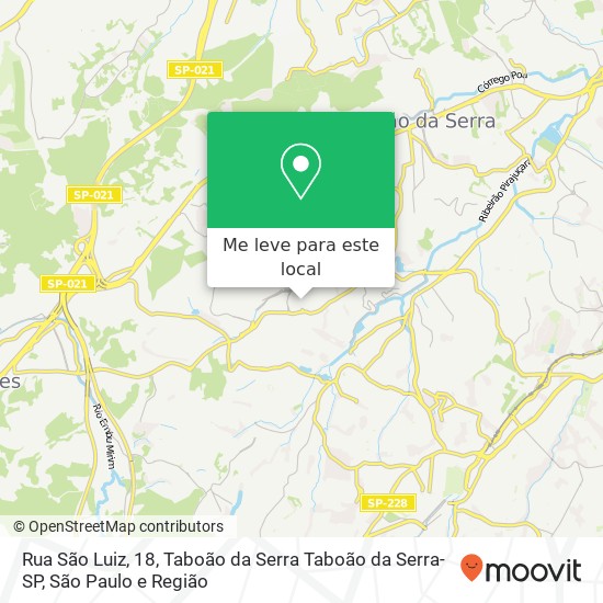 Rua São Luiz, 18, Taboão da Serra Taboão da Serra-SP mapa