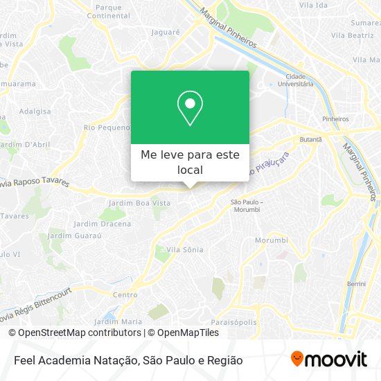Feel Academia Natação mapa