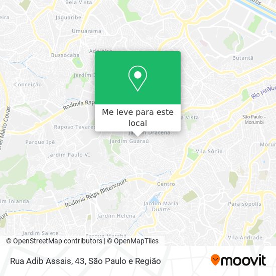 Rua Adib Assais, 43 mapa