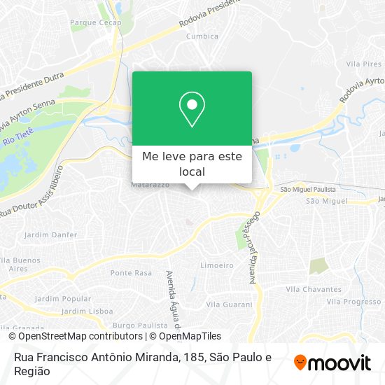 Rua Francisco Antônio Miranda, 185 mapa