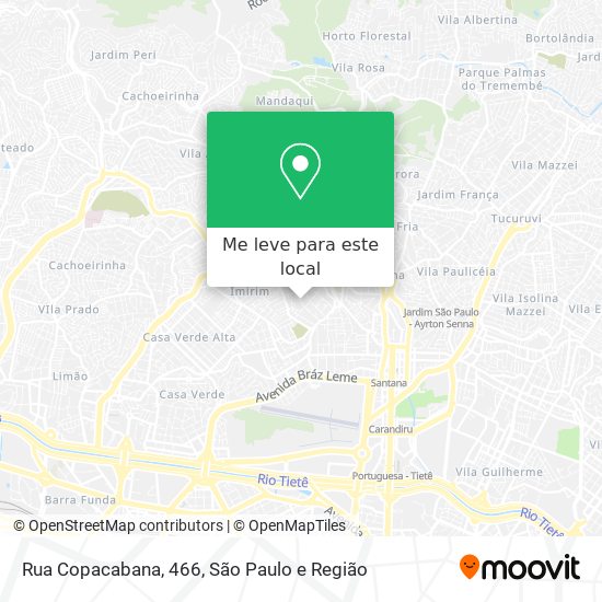 Rua Copacabana, 466 mapa