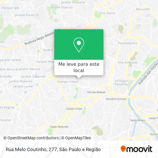 Rua Melo Coutinho, 277 mapa