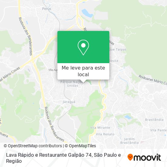 Lava Rápido e Restaurante Galpão 74 mapa