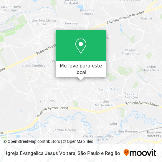 Igreja Evangelica Jesus Voltara mapa