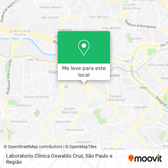 Laboratorio Clinica Oswaldo Cruz mapa