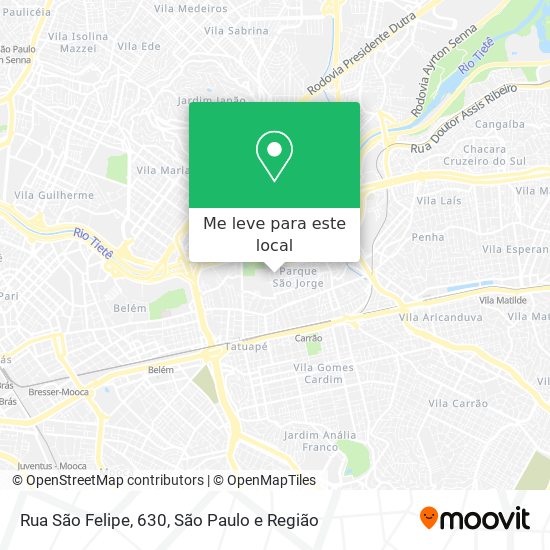 Rua São Felipe, 630 mapa