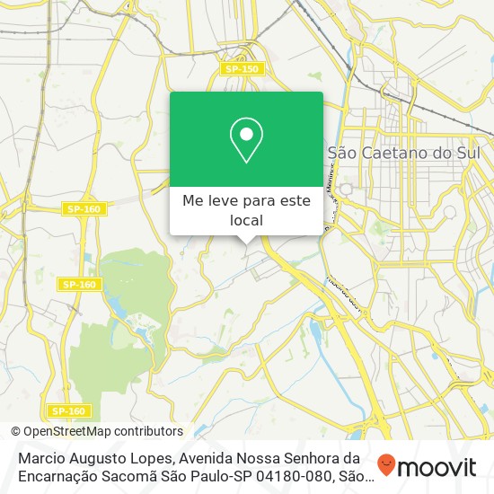 Marcio Augusto Lopes, Avenida Nossa Senhora da Encarnação Sacomã São Paulo-SP 04180-080 mapa