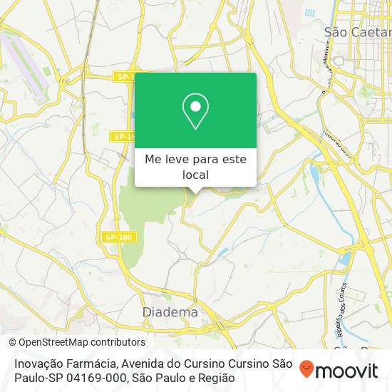 Inovação Farmácia, Avenida do Cursino Cursino São Paulo-SP 04169-000 mapa