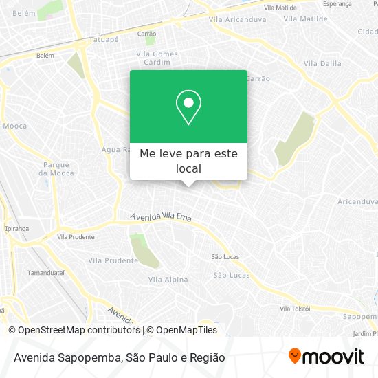 Avenida Sapopemba mapa