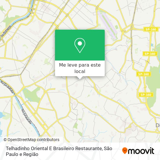 Telhadinho Oriental E Brasileiro Restaurante mapa