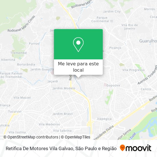 Retifica De Motores Vila Galvao mapa