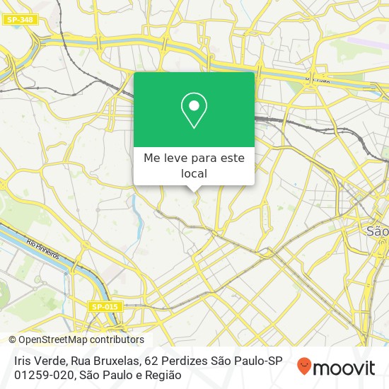 Iris Verde, Rua Bruxelas, 62 Perdizes São Paulo-SP 01259-020 mapa
