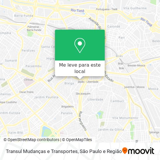 Transul Mudanças e Transportes mapa