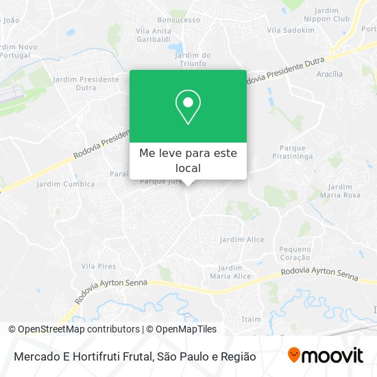 Mercado E Hortifruti Frutal mapa