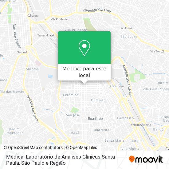 Médical Laboratório de Análises Clínicas Santa Paula mapa