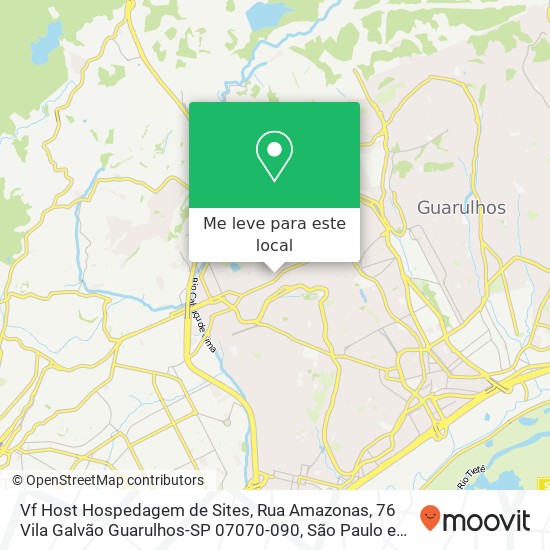 Vf Host Hospedagem de Sites, Rua Amazonas, 76 Vila Galvão Guarulhos-SP 07070-090 mapa