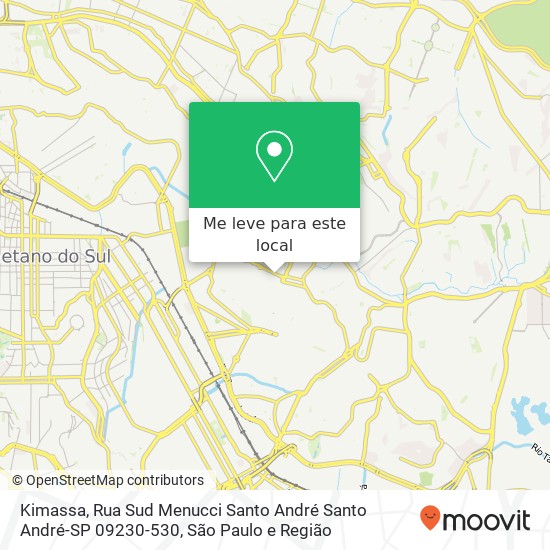 Kimassa, Rua Sud Menucci Santo André Santo André-SP 09230-530 mapa