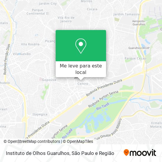 Instituto de Olhos Guarulhos mapa