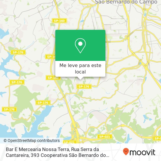 Bar E Mercearia Nossa Terra, Rua Serra da Cantareira, 393 Cooperativa São Bernardo do Campo-SP 09855-210 mapa