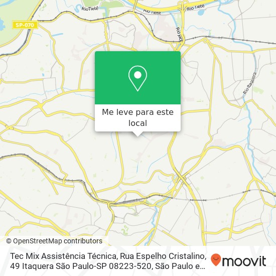 Tec Mix Assistência Técnica, Rua Espelho Cristalino, 49 Itaquera São Paulo-SP 08223-520 mapa