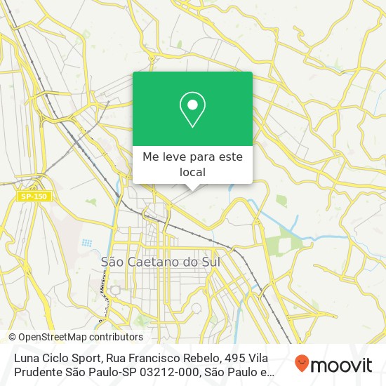 Luna Ciclo Sport, Rua Francisco Rebelo, 495 Vila Prudente São Paulo-SP 03212-000 mapa