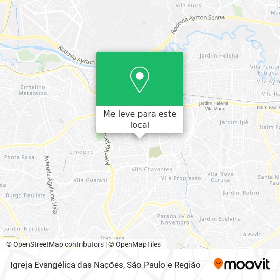 Igreja Evangélica das Nações mapa
