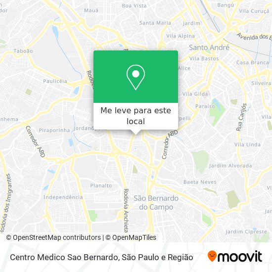 Centro Medico Sao Bernardo mapa