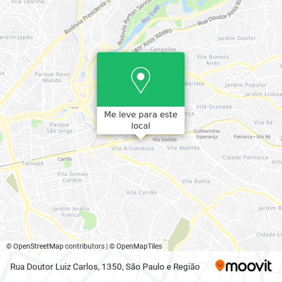 Rua Doutor Luiz Carlos, 1350 mapa