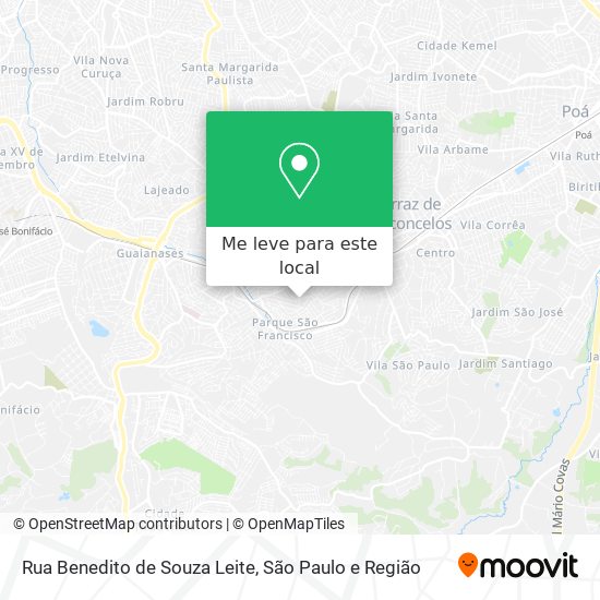 Rua Benedito de Souza Leite mapa