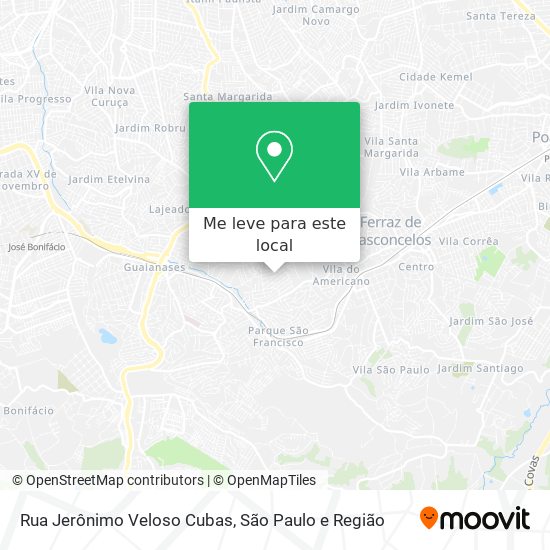 Rua Jerônimo Veloso Cubas mapa