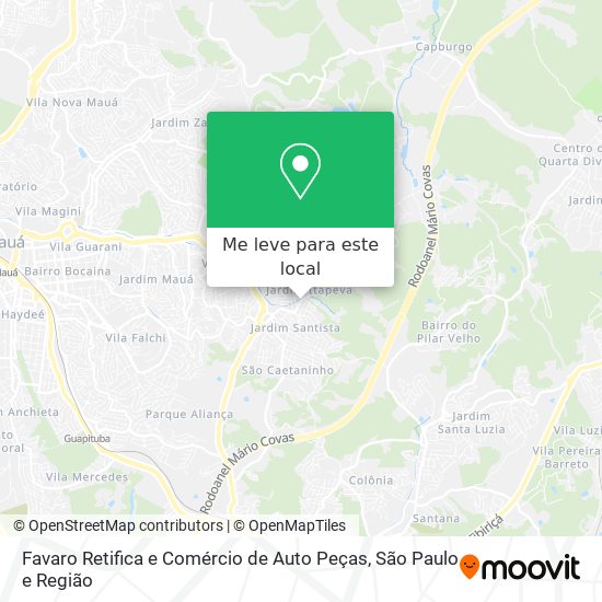 Favaro Retifica e Comércio de Auto Peças mapa
