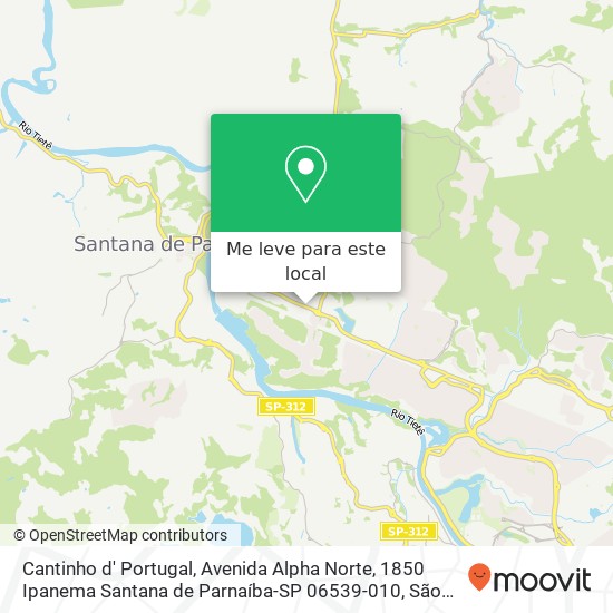 Cantinho d' Portugal, Avenida Alpha Norte, 1850 Ipanema Santana de Parnaíba-SP 06539-010 mapa