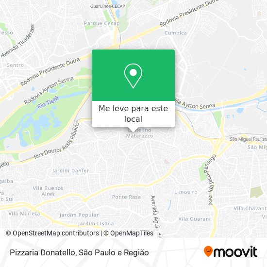 Pizzaria Donatello mapa