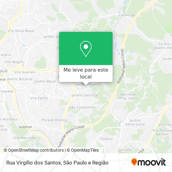 Rua Virgílio dos Santos mapa