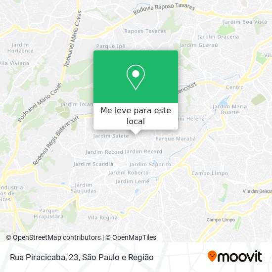 Rua Piracicaba, 23 mapa