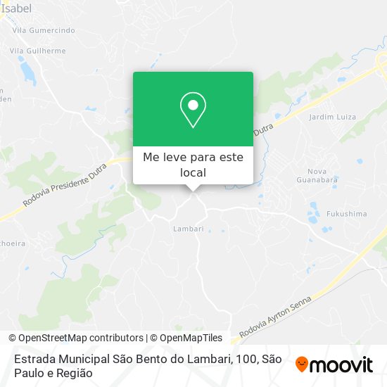 Estrada Municipal São Bento do Lambari, 100 mapa