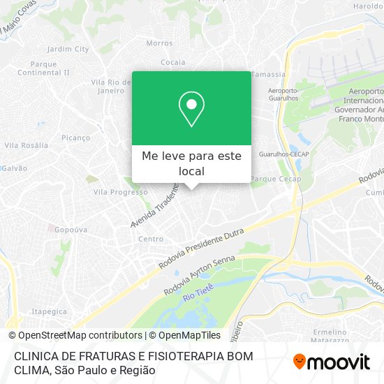 CLINICA DE FRATURAS E FISIOTERAPIA BOM CLIMA mapa