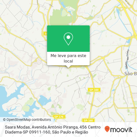 Saara Modas, Avenida Antônio Piranga, 456 Centro Diadema-SP 09911-160 mapa