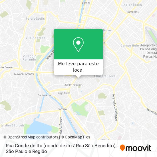 Rua Conde de Itu (conde de itu / Rua São Benedito) mapa