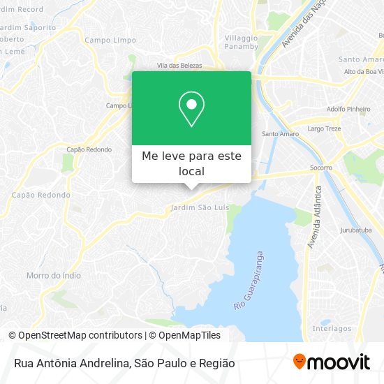 Rua Antônia Andrelina mapa