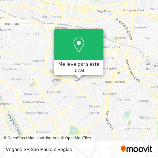 Vegano SP mapa