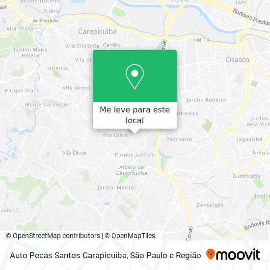 Auto Pecas Santos Carapicuiba mapa