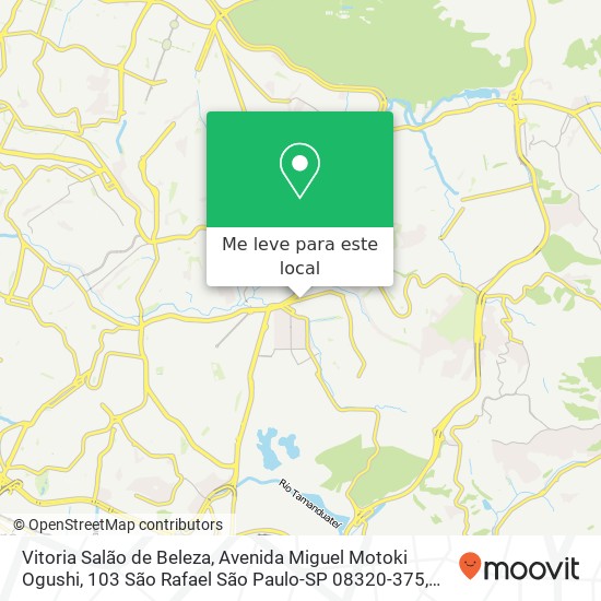 Vitoria Salão de Beleza, Avenida Miguel Motoki Ogushi, 103 São Rafael São Paulo-SP 08320-375 mapa