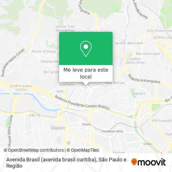 Avenida Brasil (avenida brasil curitiba) mapa