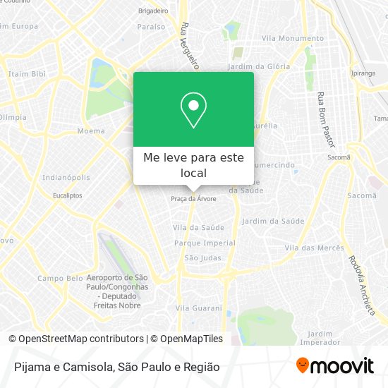 Pijama e Camisola mapa