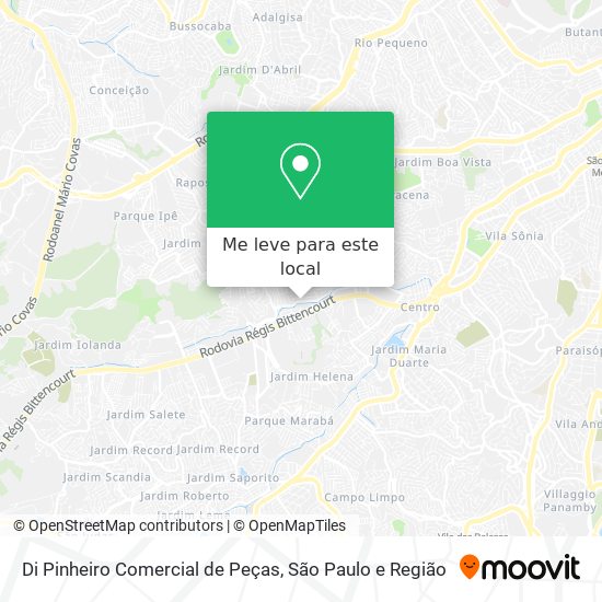 Di Pinheiro Comercial de Peças mapa