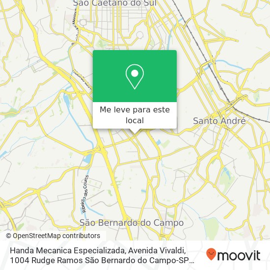 Handa Mecanica Especializada, Avenida Vivaldi, 1004 Rudge Ramos São Bernardo do Campo-SP 09617-000 mapa